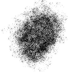 Obraz premium Black Scattered Dust Particles Cluster Splatter Isolated on Transparent Background