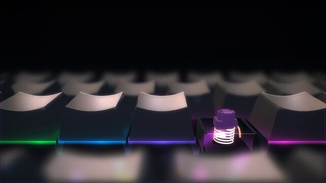 Mechanical Keyboard Switch RGB Underglow Macro Seamless Loop