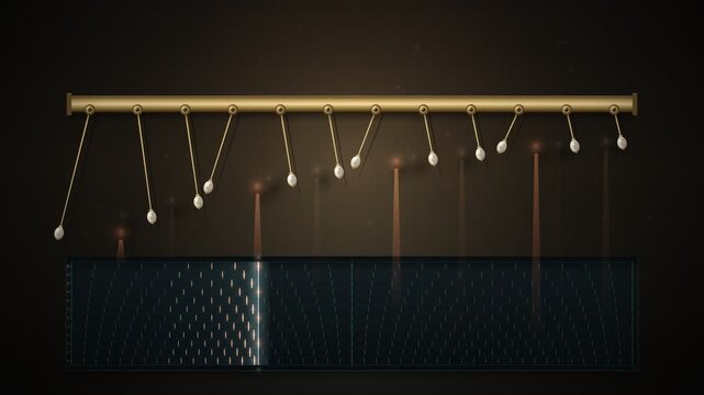 Swinging Pendulum Metronomes Polyrhythm Pattern Seamless Loop