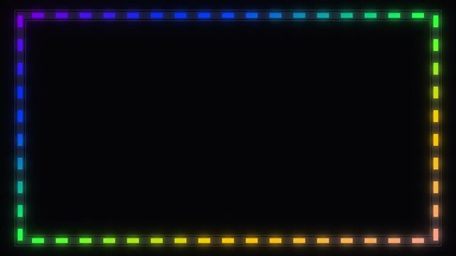 Colorful dashed rectangle border design