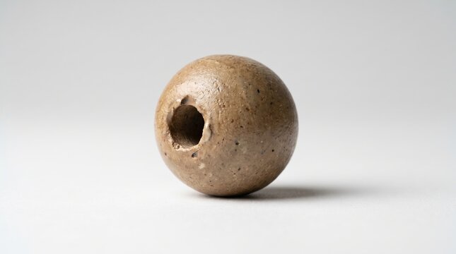 Ceramic bead with drilled hole for jewelry making and crafting projects