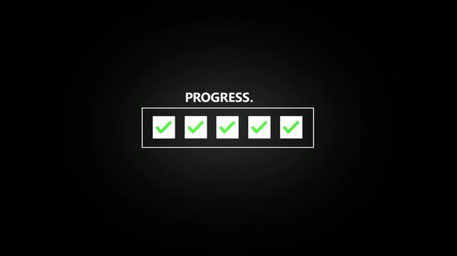 Learning New Skill Progress Concept. Places wooden checkmark into progress New Skill, representing skill development personal or professional growth. motion graphic of progress concept. 4k video