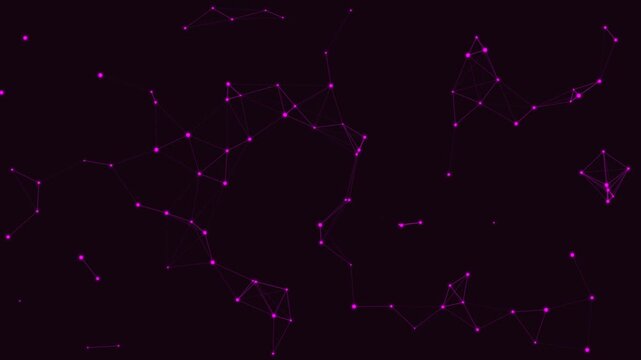Purple abstract constellation pattern on dark background