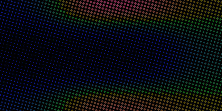 Abstract dark background with geometric diamond pattern and rainbow gradient