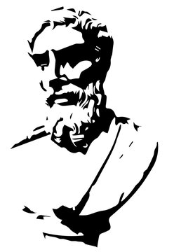 Vector-based portrait Epicurus