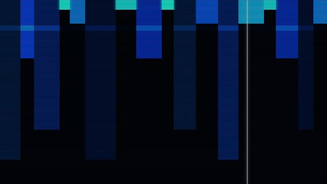 Abstract blue digital pixel bar code pattern