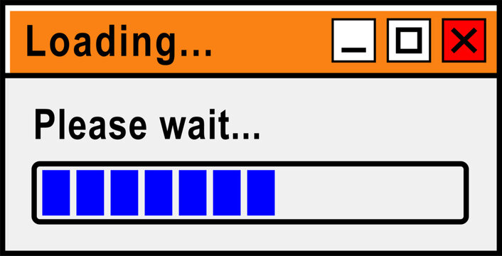 Loading Progress Bar Window Retro Y2K Computer Interface Nostalgic 90s Software Dialog