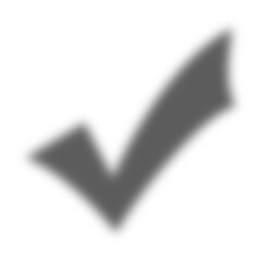 Gray Checkmark Icon With Soft Drop Shadow Isolated on Transparent Background © AS