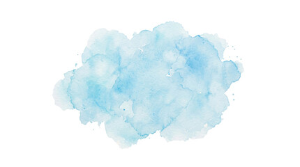 Vibrant blue watercolor paint splash with soft feathered edges and artistic liquid texture on transparent background © we.bond.png