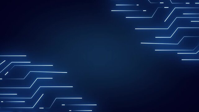 Circuit technology animation pulses with motherboard processor data. High speed computer computing powers this circuit technology. Modern digital electronics hardware routes across the board.