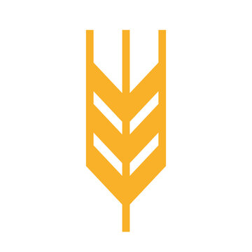 Wheat icon. Silhouette wheats isolated on white background. Spikelet grain. Malts spike. Malt beer. Barley or corn for flour print design. Cereal ear. Seed millets. Oat farming. Vector illustration