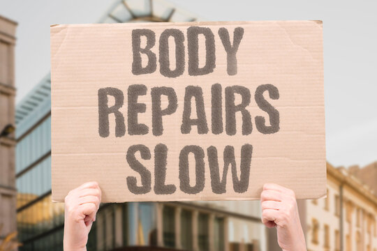 "Body repairs slow" Quitting smoking lets lungs heal over time. BODY. REPAIRS. SLOW. QUITTING. LUNGS.