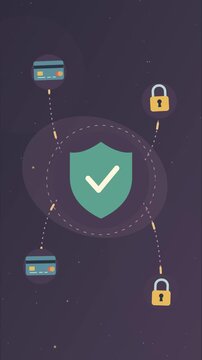 R&eacute;seau d&rsquo;achat s&eacute;curis&eacute; avec bouclier, carte de paiement et cadenas num&eacute;rique
