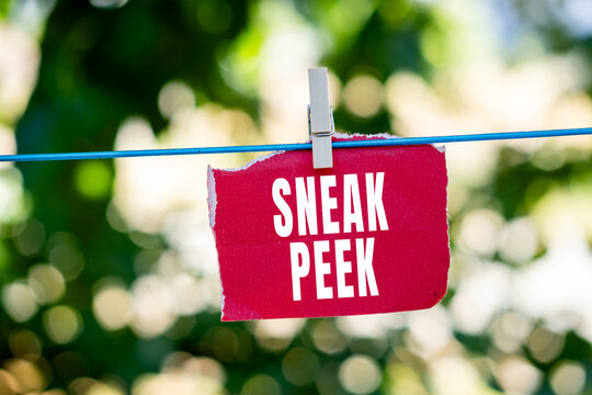 Sneak Peek text concept photo, creating intrigue and anticipation for an upcoming announcement or product