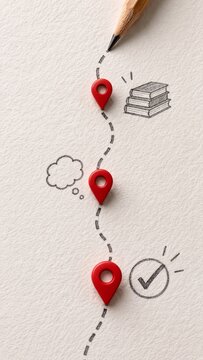 Learning journey and goal planning concept