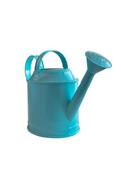 blue watering can isolated on white background. This has clipping path. © Sanit
