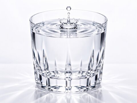 Glass of water with splash