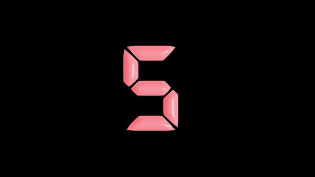 Digital number animation glows with a segmented figure. Numerical clock countdown telemetry tracks on digital number animation. Chronological sequence graphics feature number.