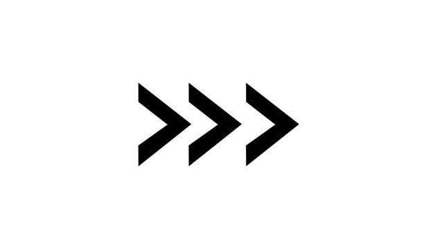 Minimalist double arrow icons transitioning smoothly for ui design and presentations