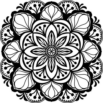 seamless floral pattern mandala
