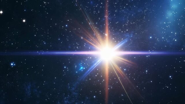 Bright Star Explosion in Deep Space Galaxy