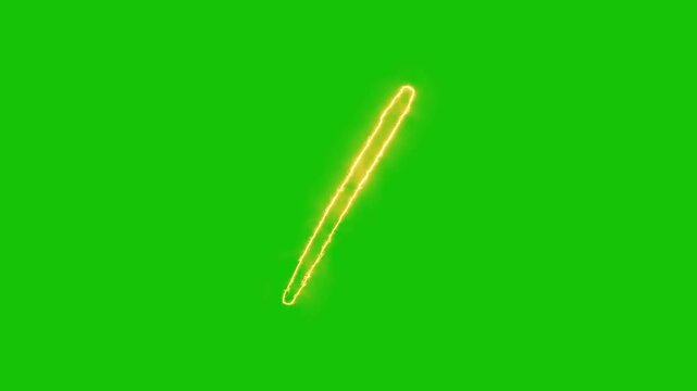 Glowing yellow gold Number 1 Animation | Neon Alphabet Typography Motion Graphic. neon text 1 number countdown icon alpha channel