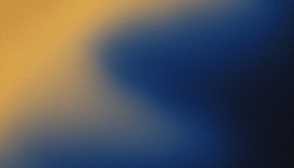 Abstract background with warm golden amber light and dark deep navy blue gradient with grainy noise texture © Mohammed