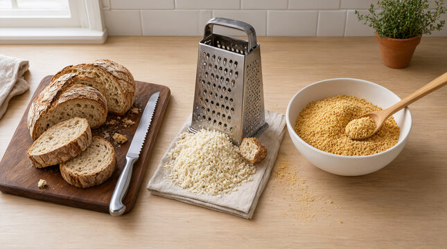 Turning Stale Bread Into Breadcrumbs