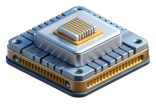 Advanced wireless network router featuring multiple gold ports and green indicator lights captured in high quality 3d render on transparent background