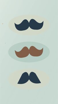 Collection de moustaches stylis&eacute;es pour une campagne de sant&eacute; masculine