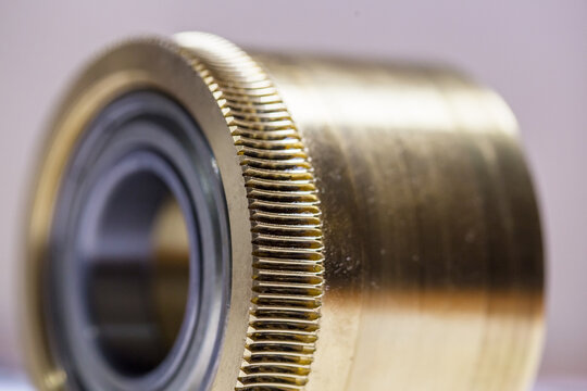 bronze worm wheel, part of a mechanism.