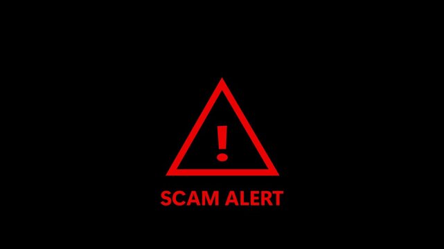 showing digital scam fraud alert and spam alert risk template animation. Cybersecurity risks and system vulnerabilities digital data protection cyber threat prevention. Animation of 4k video.