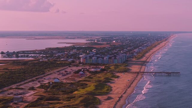 Aerial Drone Footage of Sandbridge Beach, Virginia