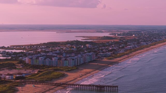 Aerial Drone Footage of Sandbridge Beach, Virginia