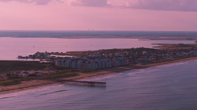 Aerial Drone Footage of Sandbridge Beach, Virginia