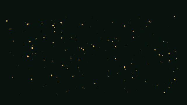 Nocturnal enchanted woodland forest with hundreds of floating warm golden fireflies, fairy tale video loop.