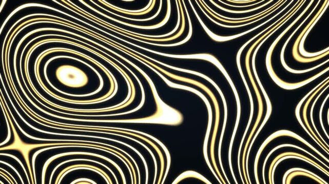 Warm champagne gold contour isolines flowing over deep obsidian slate terrain, luxury 4K video loop background.