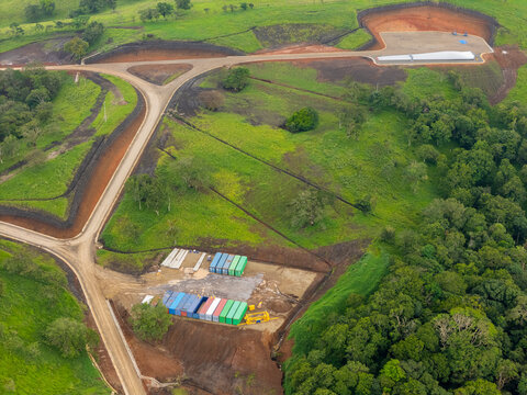 Wind farm construction site in guanacaste costa rica