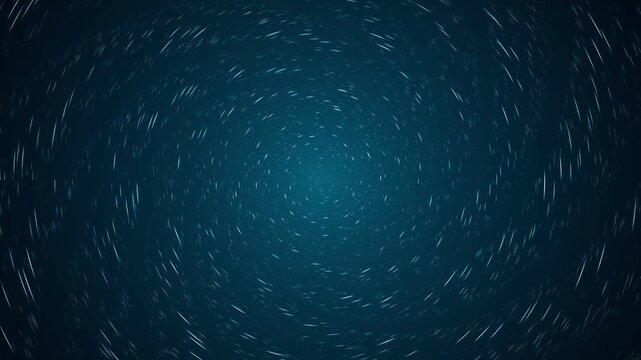 Cinematic blue spiral particle background, abstract digital vortex motion graphics, glowing cosmic energy swirl for sci-fi video transitions