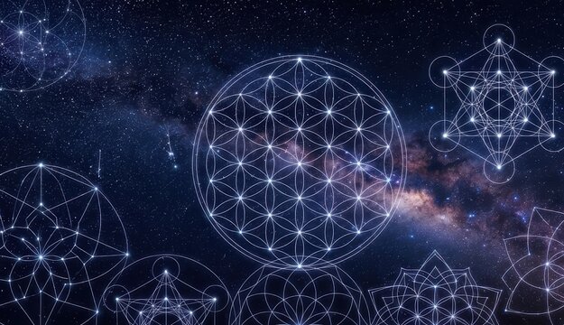 Sacred Geometry Symbols in Milky Way Galaxy Space