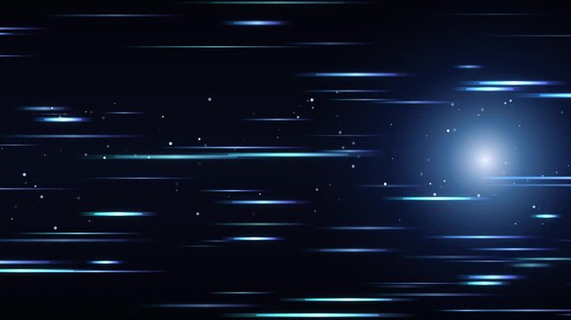Blue light speed motion lines abstract vector background illustration