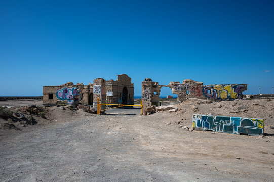 Graffiti Covered Sanatorium Ruins Near Abades on Tenerife