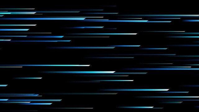 Blue light speed streaks abstract technology vector background