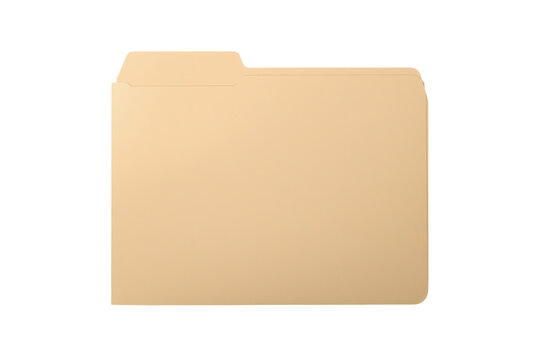 Plain tan office folder with wide top tab