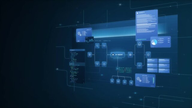 AI agent orchestrator pipeline dashboard routing tasks through tools to report and alert nodes