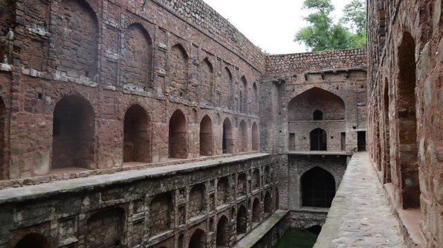 Agrasen Ki Baoli, Delhi, India &mdash; Historic stepwell in the heart of Delhi, famous for its ancient architecture, unique stone steps, and rich cultural heritage.
