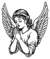 Obraz premium PNG Angel cry angel art illustration.