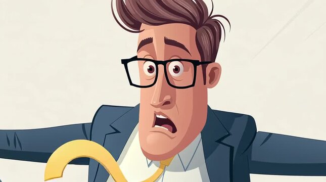 Workplace accident and failure concept businessman slipping on a banana peel cartoon style illustration of professional mishap and career setback