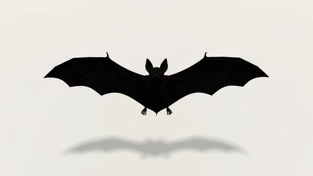 Black bat silhouettes flying in a grid pattern on white background