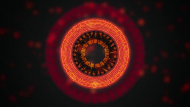 Rotating futuristic gear portal hud seamless loop background